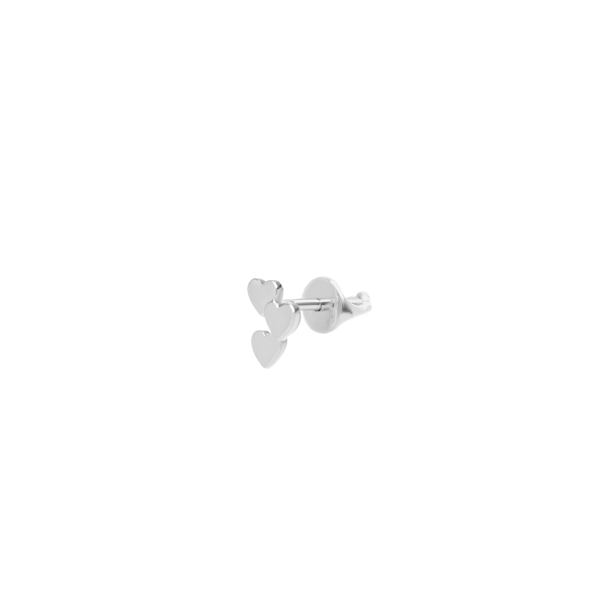 VIVA LA VIKA Пусет Plain Triple Love Stud Earring viva la vika пусет plain moon stud earring