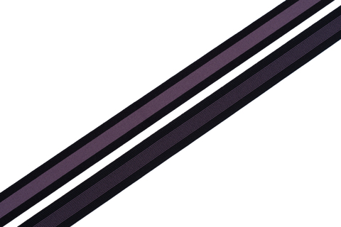 Резинка широкая, черная/фиолетовая полоса 19 мм, Германия
