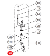 Запчасть №210B для HGSR. Механизм регулировки в сборе