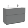 FL120FES Тумба напольная SANCOS Folk  1190х445х850, два ящика с доводчиками, Ergraut soft