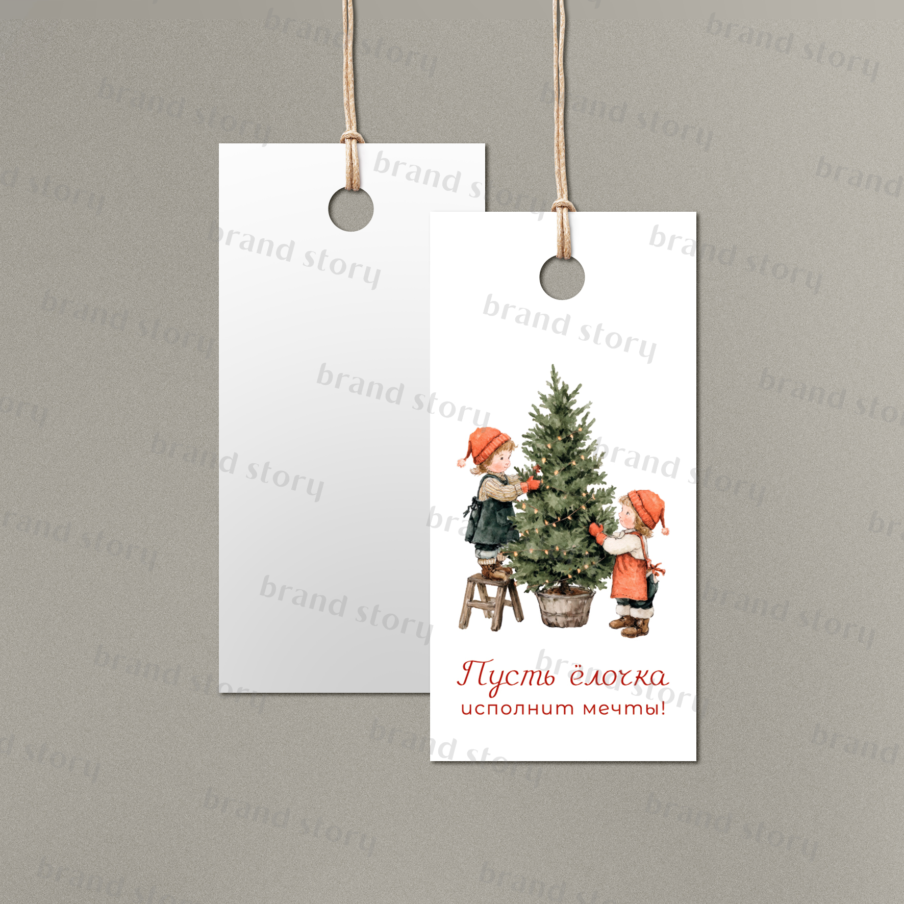 Бирка №209 (10 шт.) 4 х 8 см