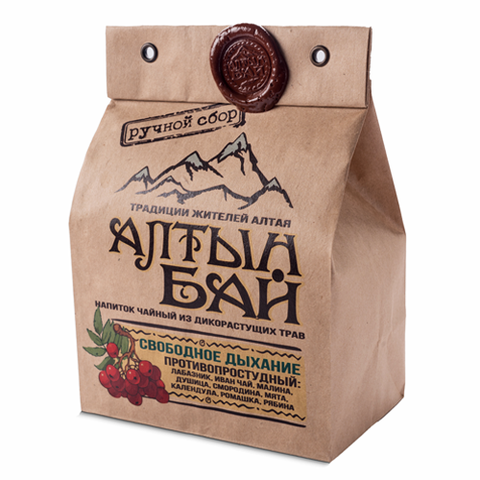 Напиток чайный из дикорастущих трав «СВОБОДНОЕ ДЫХАНИЕ» противопростудный, Алтын Бай