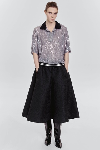 Юбка - солнце из жаккарда на кулиске