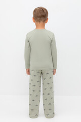 пижама  для мальчика  К 1600/шалфей,маленькие динозавры