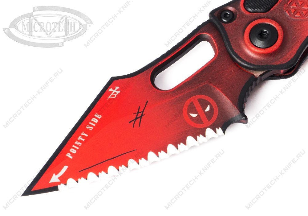 Нож Microtech Stitch Auto 169-3DPS Exclusive Deadpool Serrated