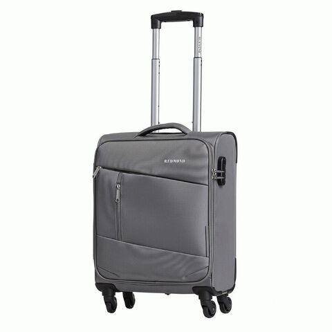 Чемодан Redmond тканевый облегченный ручная кладь Серый NF05L20GREY 54х20х38 см без расширения