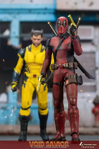 Фигурки Дэдпул и Росомаха из фильма Deadpool & Wolverine 1/12