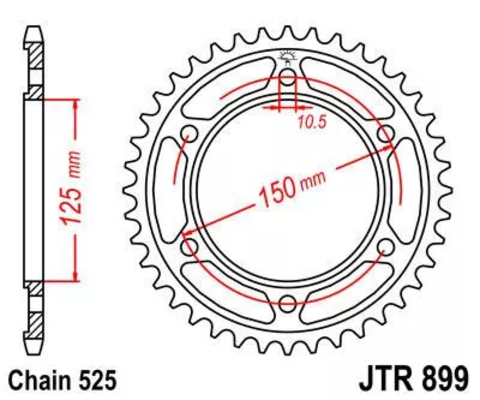 Звезда ведомая JTR899 42ZBK