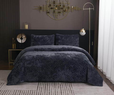 Покрывало 160х220 и наволочка 50х70 Sofi De MarkO Селена Антрацит