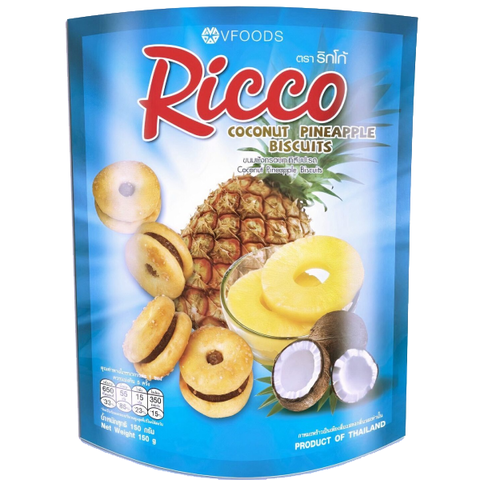 Печенье с ананасовым джемом RICCO, 150 гр