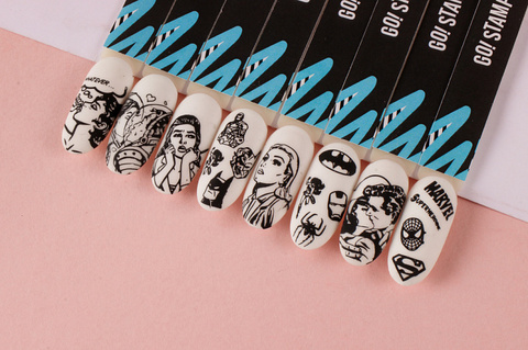 Пластина для стемпинга GO STAMP 043 Comic Book by @katefosse_nails