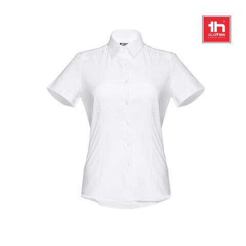 THC LONDON WOMEN WH. Женская рубашка oxford с короткими рукавами. Белый цвет