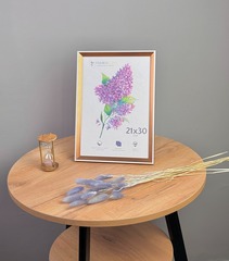 Фоторамка пластиковая 21х30 см медный, без фактуры, арт. 2130.683813