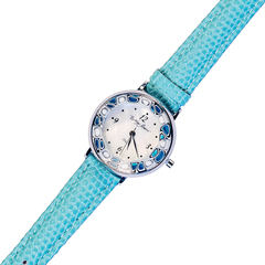 Голубые женские наручные часы