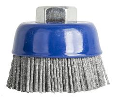 Кордщетка для МШУ чашеобразная абразивная ПРАКТИКА  65 мм М14  (242-632)