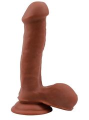 Кофейный фаллоимитатор на присоске Topless Lover - 19,2 см. - 