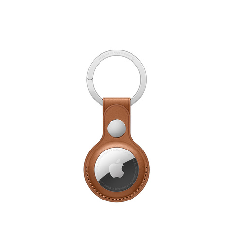 Кожаный брелок Apple AirTag Leather Key Ring Saddle Brown (MX4M2ZM/A)