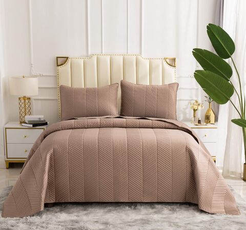 Покрывало 230x250 и 2 наволочки 50х70 Sofi De MarkO Адонис коричневое