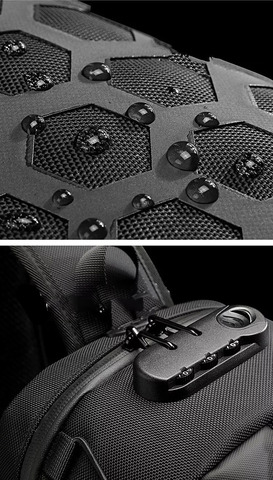 Картинка рюкзак однолямочный Ozuko 9357 Black - 6