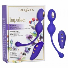 Вагинальные шарики с вибрацией и электростимуляцией CalExotics Impulse, пульт ДУ