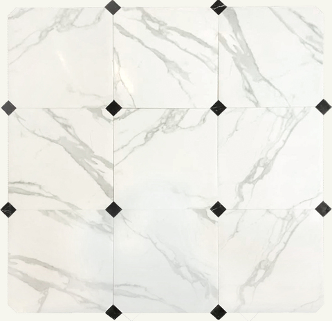 Керамический гранит глазурованный - Calacatta POL октагон 60x60 BMB8561CP