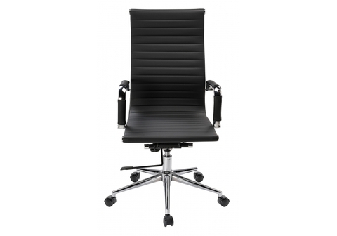 Офисное кресло для персонала и руководителя Компьютерное Reus black 55*55*107 Хромированный металл /Черный