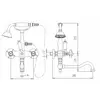 Cezares LORD-VDF-01-M LORD-VDF-01-M Смеситель для ванны с поворотным изливом, с ручным душем, Хром, ручка ручного душа Хром