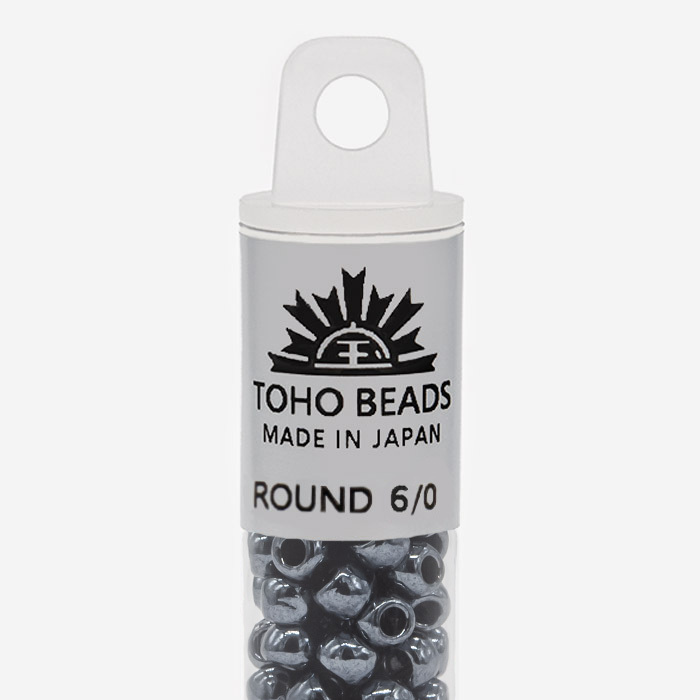 Японский бисер TOHO Round 6/0 (№81), металлизированный, непрозрачный глянцевый