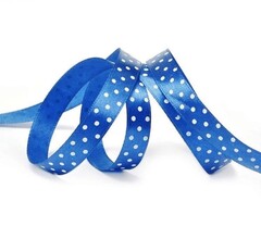 Лента атласная горох, ш. 1 см, василёк