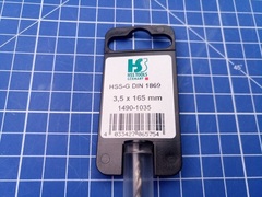 Сверло по металлу ц/х 3,5x165/115мм DIN1869 h8 15xD HSS-G 135° H-Tools 1490-1035