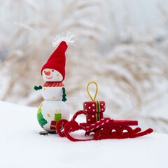 Пирамидка Снеговичок