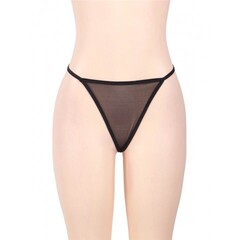 Пояс с подвязками и стрингами (кружева+кожа, размер XL-2XL)