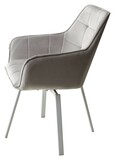 фото 6 Стул MAVERICK 360 град. поворот. BLUVEL-03 LIGHT GREY, велюр/ белый каркас, М-City на profcook.ru