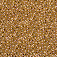 Атлас Армани стрейч принт, 90 гр/м2, 145 см, горчичный