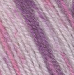 Пряжа "Подмосковная меланж", 50% шерсть, 50% акрил, 100гр-250м, сиреневый
