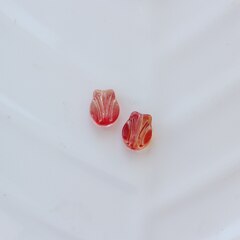 Подвеска Цветок роза, акрил, оранжевый 10*8 мм, Ф034