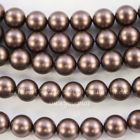 5810 Хрустальный жемчуг Сваровски Crystal Velvet Brown круглый 10 мм