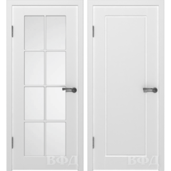 Межкомнатная дверь  VFD (ВФД)  Porta (Порта) Polar (эмаль белая)  стекло White Cloud 20ДО0