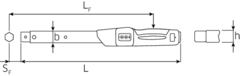 730N II/65 Моментный ключ с креплением для сменного инструмента 130-650Нм, STAHLWILLE, 50181365