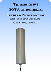 Сотовая антенна 3G4G1800900МГц с очень большим усилением всенаправленная врезная Триада-26194 SOTAantenna.ru