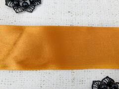 Лента атласная, ш. 5 см, тёмно-оранжевый