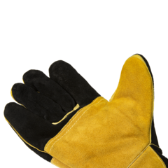 Краги спилковые START Prime усиленная ладонь (желто-черные)