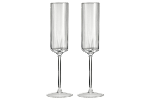 Набор бокалов для шампанского 2шт 200мл Pozzi Milano 1876 Modern Classic прозрачный