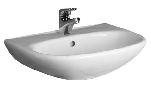 Jika 8.1039.0.000.104.9 ZETA раковина 500x400, 1 отверстие под смеситель, белый