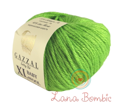 Пряжа Gazzal Baby Wool XL 821 салатный