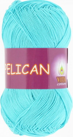 Пряжа Pelican (Vita cotton) 3999 Светлая голубая бирюза