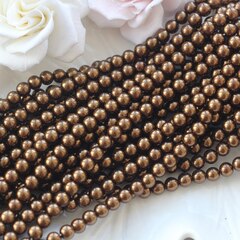 Майорка шоколадная 6 мм, 1 нить, МА087