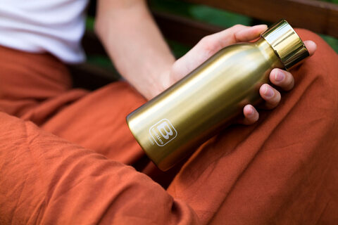 Термос Bugatti B Bottle Twin Lux yellow gold BBT-DS350DL
