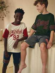 Пижама для мальчика Next 226-235, 2 шт., Молочный, Зеленый