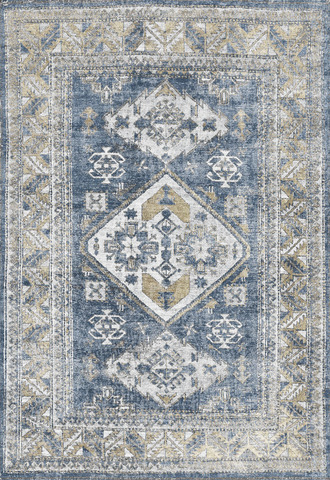 Ковер безворсовый винтажный синий 240х310 ковер FLAME 3609-04